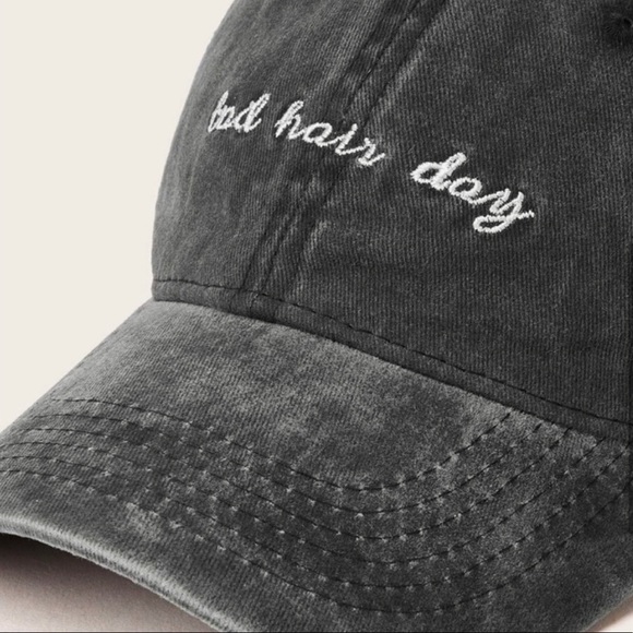 🎉HPx2 Black Denim “Bad Hair Day” Baseball Hats🎉 - Picture 3 of 4